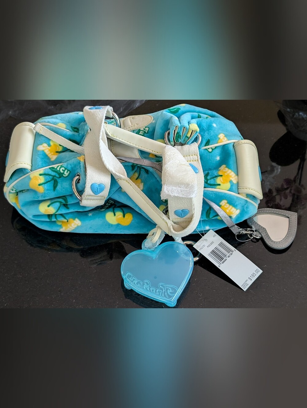 RARE, VINTAGE, Y2K NWT Juicy Couture BABY FLUFFY Poolside Terry Hobo/Satchel Bag - Picture 3 of 16